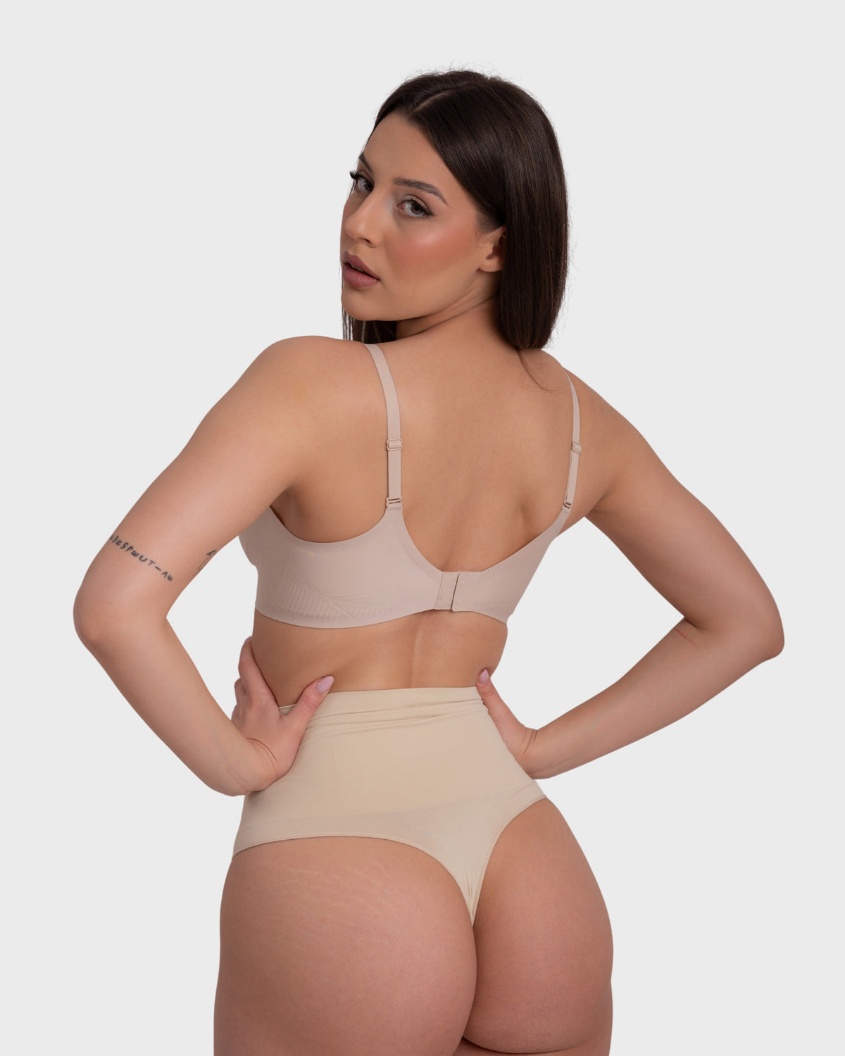 Everyday Comfort Push Up Bra in nude – back three-quarter view