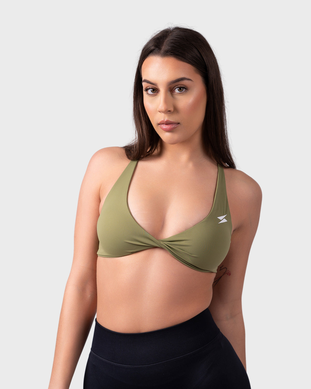 Evolve Backless Sports Bra - Olive Green